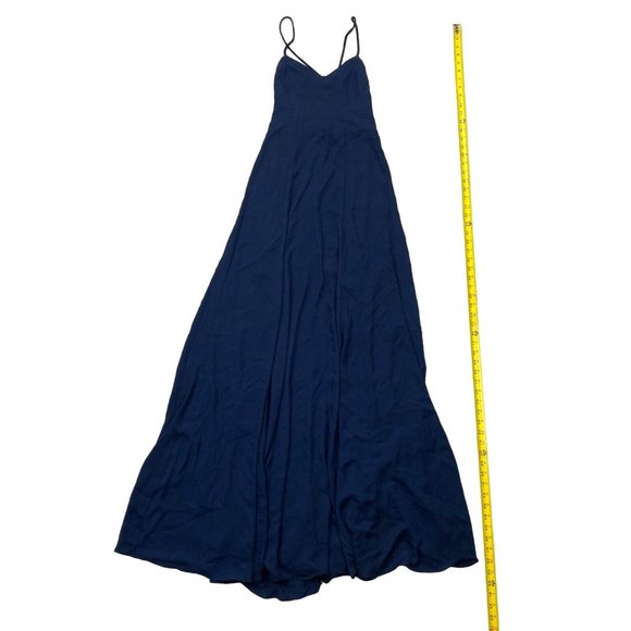 Show Me Your MuMu Godshaw Goddess Gown Dress Medium Strappy Back Rich Navy - Picture 7 of 11